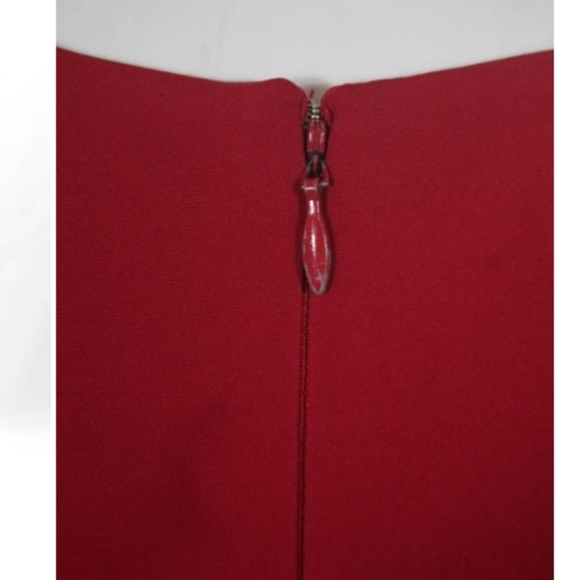 NHA KHANH RED WEST Long sleeve Dress SIZE 8 - Picture 4 of 6